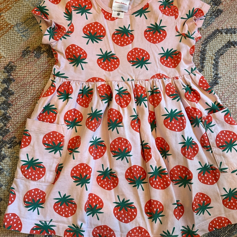 Hanna Anderson Strawberry Print Kids Dress